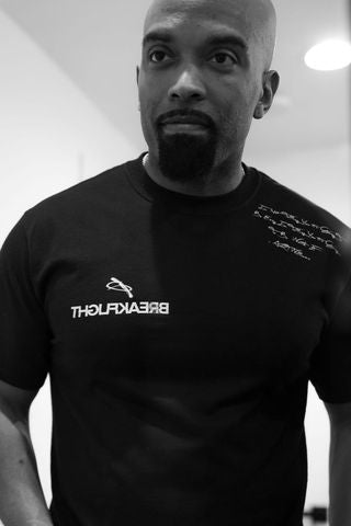 Short Sleeve Black Tee with personalized message